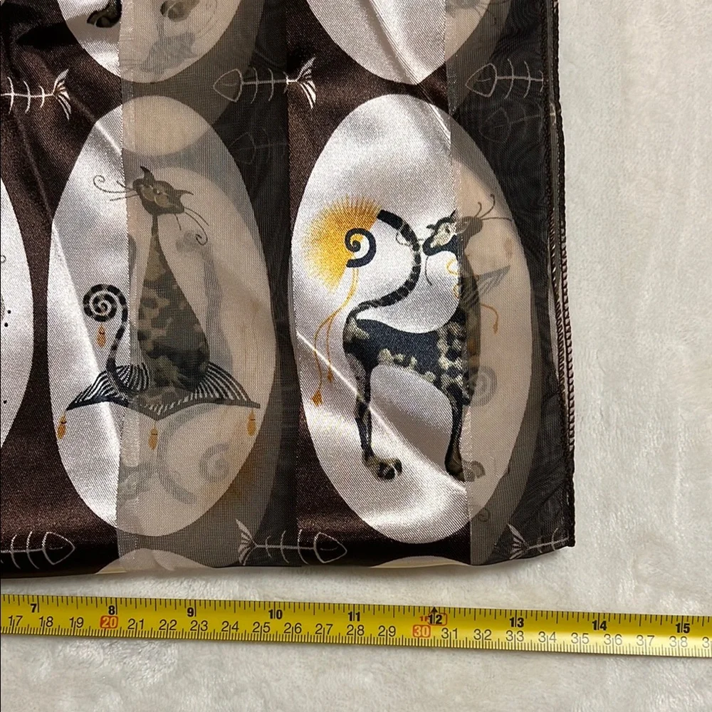 Black and Cream Cats Accents Scarf